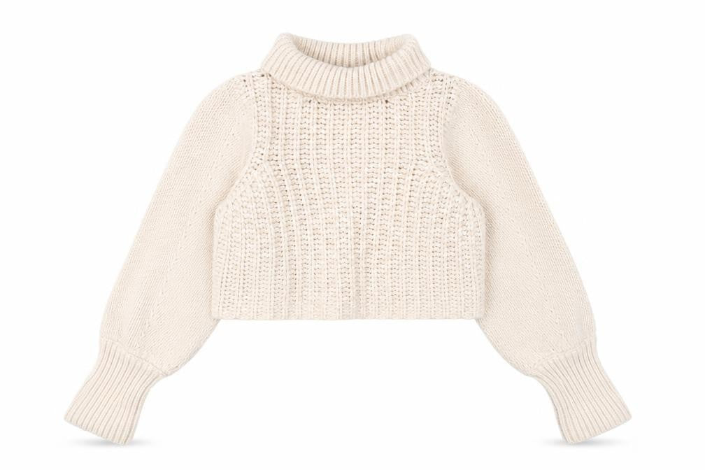 Monki Women's Beige High Neck Pullover Jumper Size 12