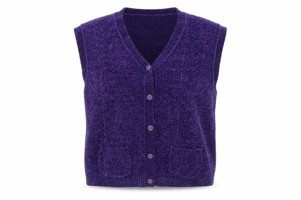 Honor Millburn Women's Purple XL Vest with Buttons