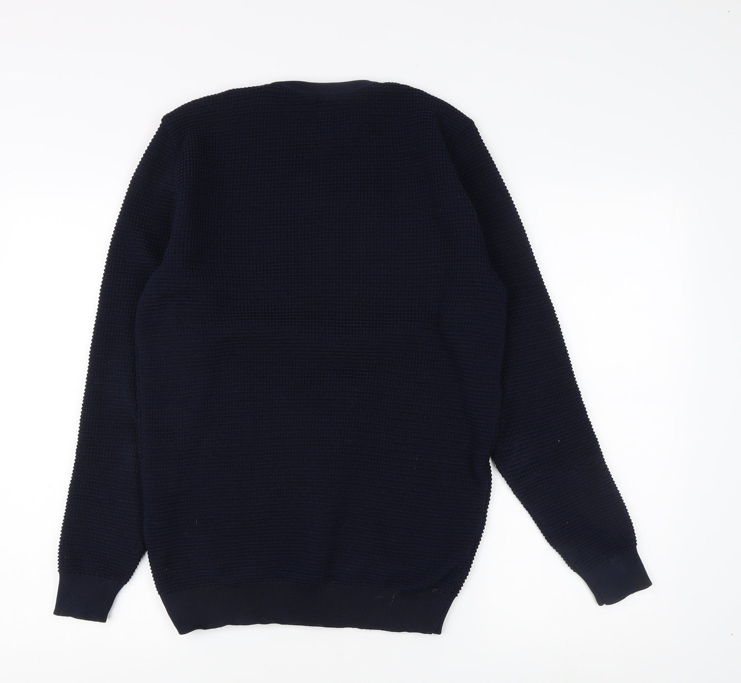 River Island Men's Blue Striped Pullover Sweatshirt