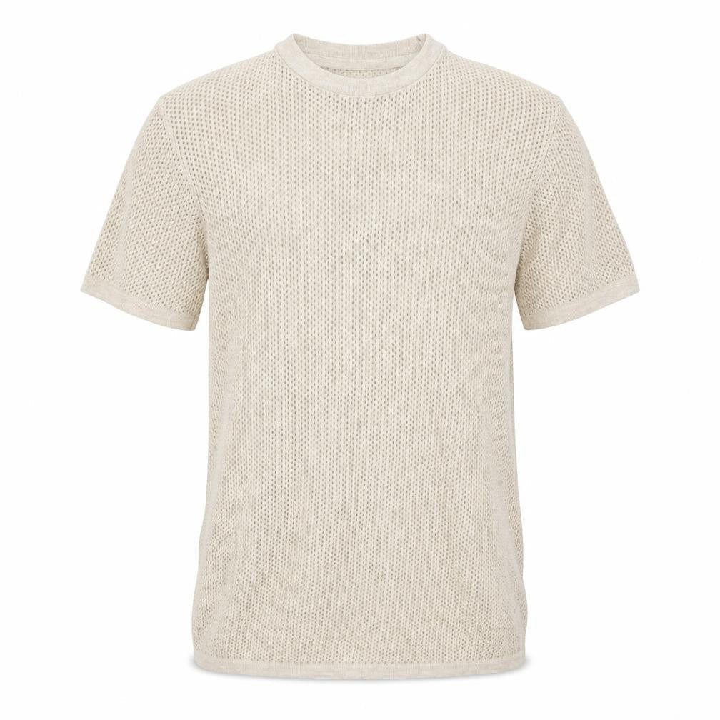 River Island Men's Beige M Open-Knit Pullover Jumper