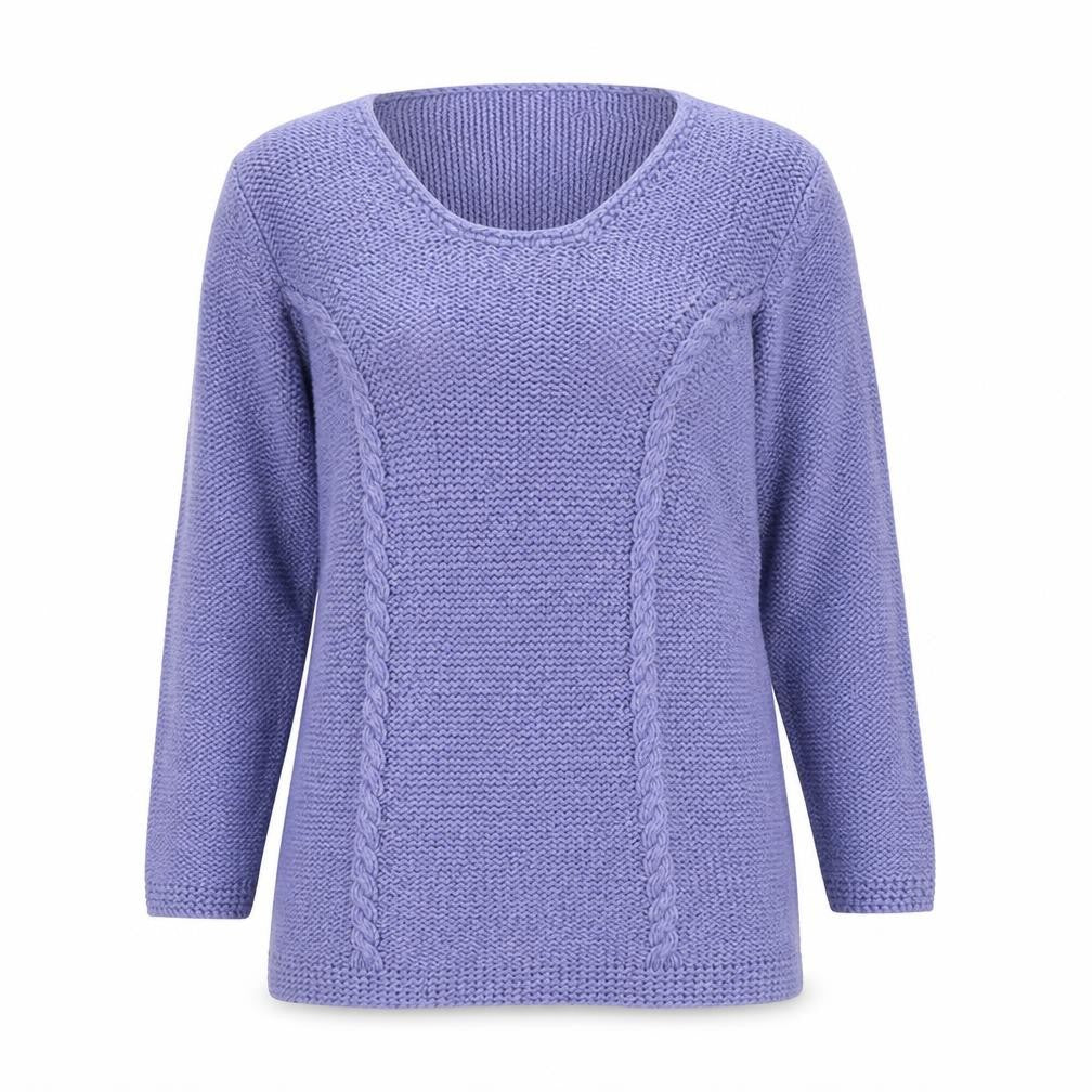 Minuet Women's Purple Cable-Knit Pullover Jumper, Size 12