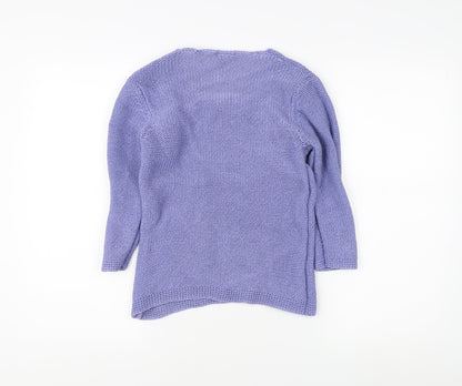 Minuet Women's Purple Cable-Knit Pullover Jumper, Size 12