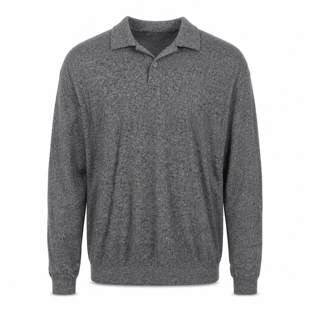 Next Men's Grey XL Collared Henley Jumper