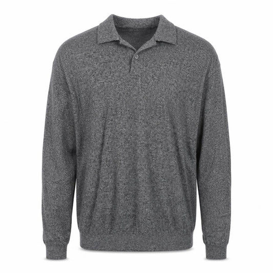 Next Men's Grey XL Collared Henley Jumper
