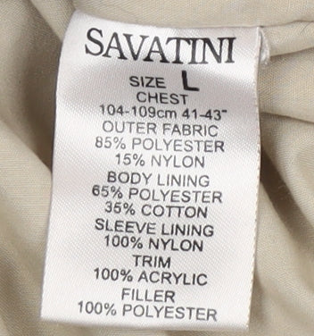 Savatini Men's Grey Bomber Jacket L
