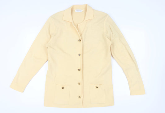 Bonmarché Women's Beige Cardigan M - Buttoned Acrylic