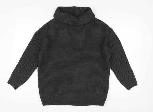 Pull & Bear Black Cowl Neck Jumper M Unisex
