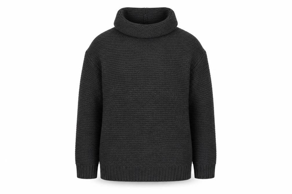 Pull & Bear Black Cowl Neck Jumper M Unisex
