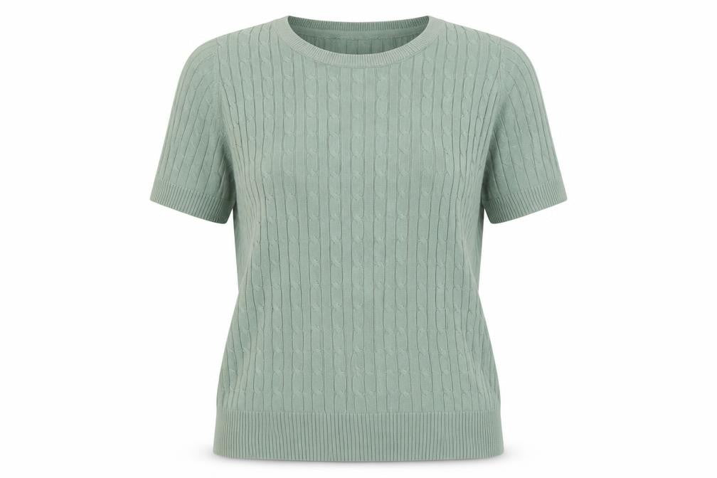 Jones New York Women's Green Pullover Jumper, M, Cotton
