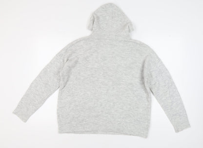 Preloved Disney Women's Grey Mickey Mouse Pullover Hoodie Jumper M - Back