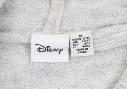 Preloved Disney Women's Grey Mickey Mouse Pullover Hoodie Jumper M - Detail