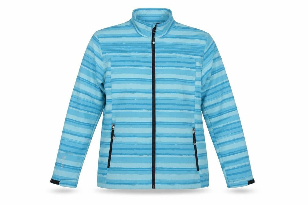 Killtec Women's Blue Striped Jacket Size 18 Windbreaker
