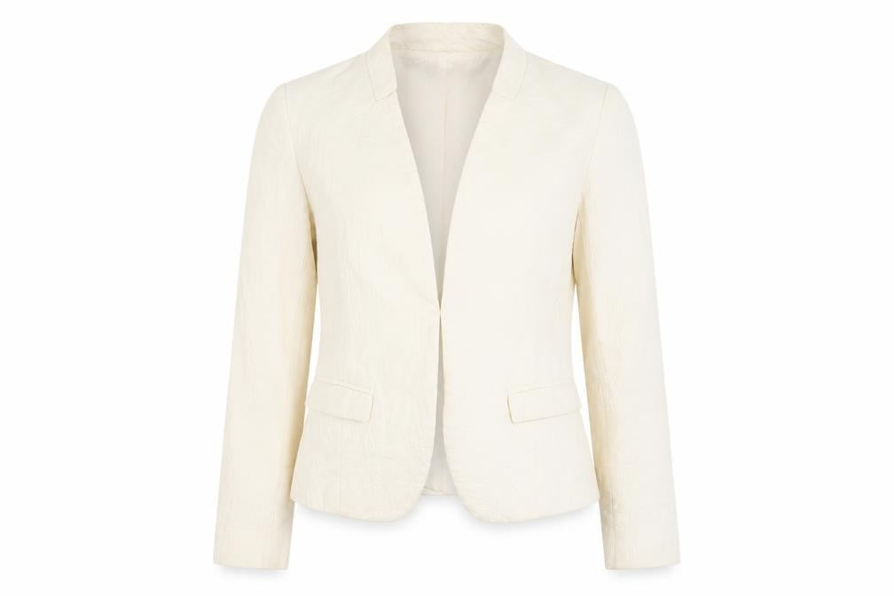 Zara Women Ivory Blazer, Size 12, Notch Lapel