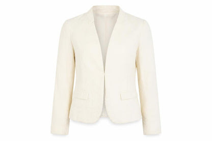 Zara Women Ivory Blazer, Size 12, Notch Lapel
