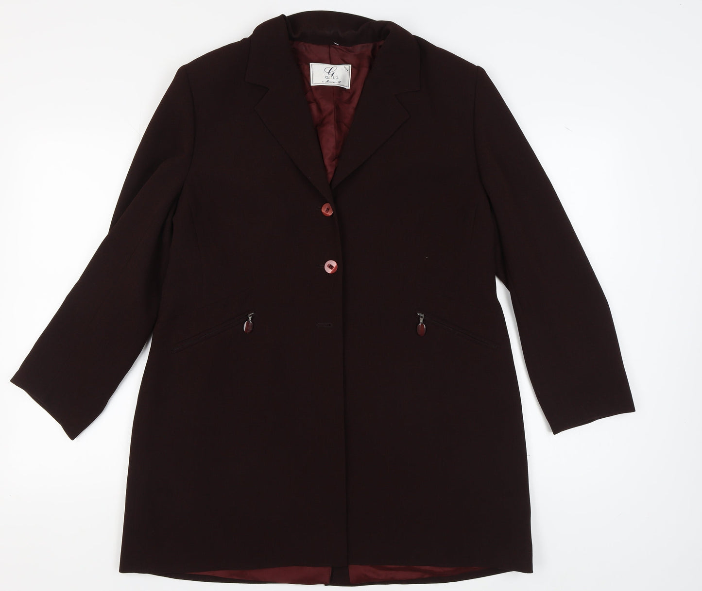 GOLD by Michael H Women's Blazer, Size 18, Burgundy