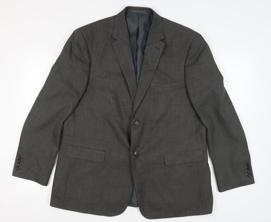 Greenwoods Men's Grey Regular Fit Blazer 46R