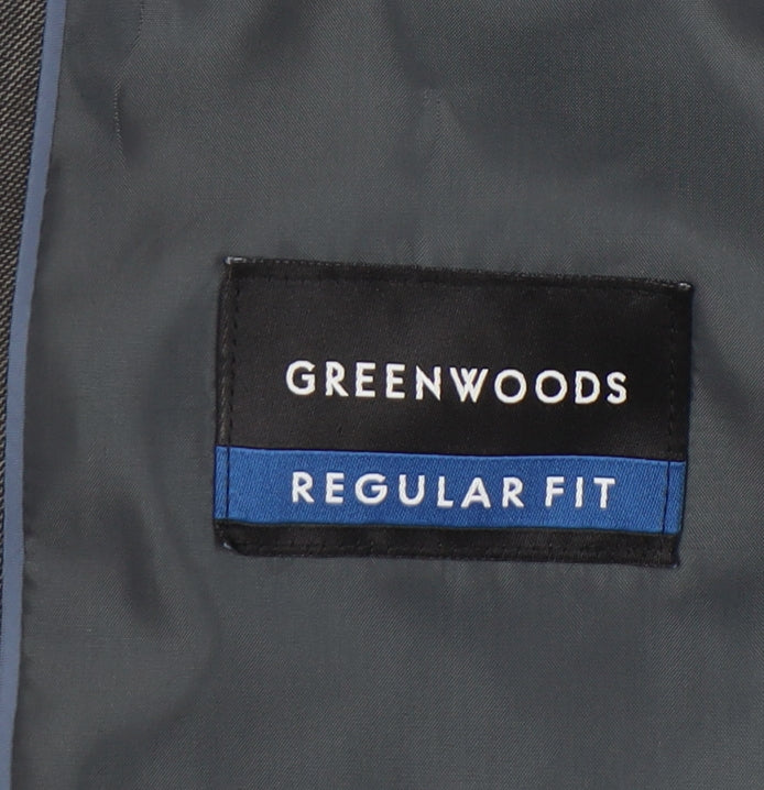 Greenwoods Men's Grey Regular Fit Blazer 46R