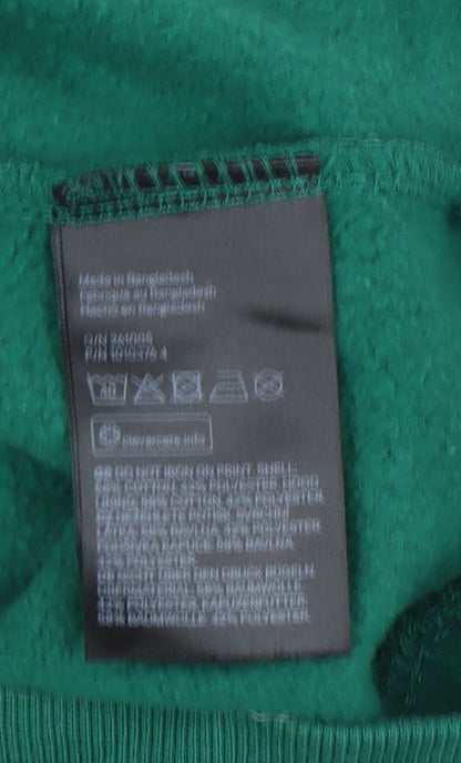 H&M Womens Green Pullover Hoodie XS