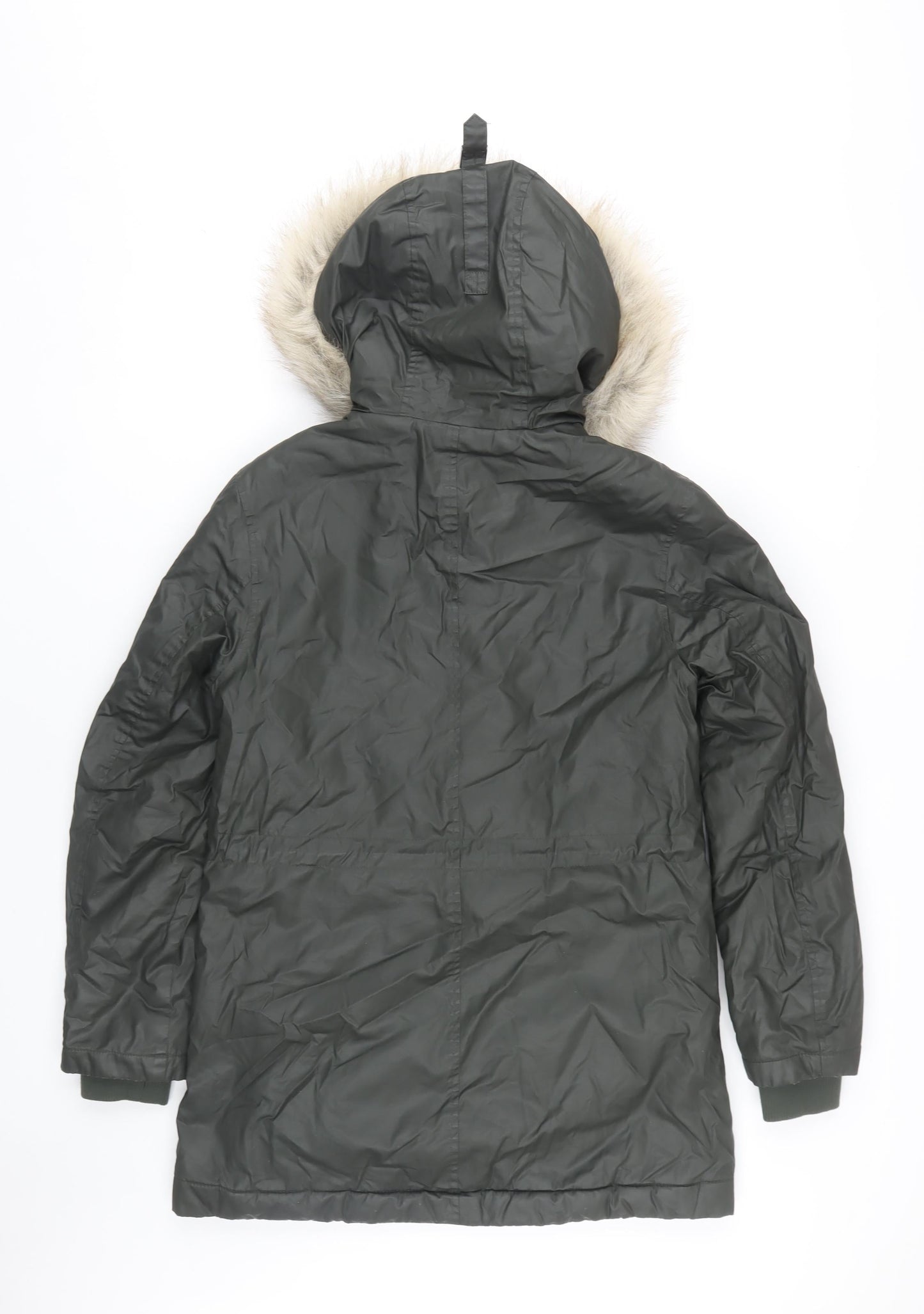 Marks & Spencer Women's Green Parka Coat Size 8