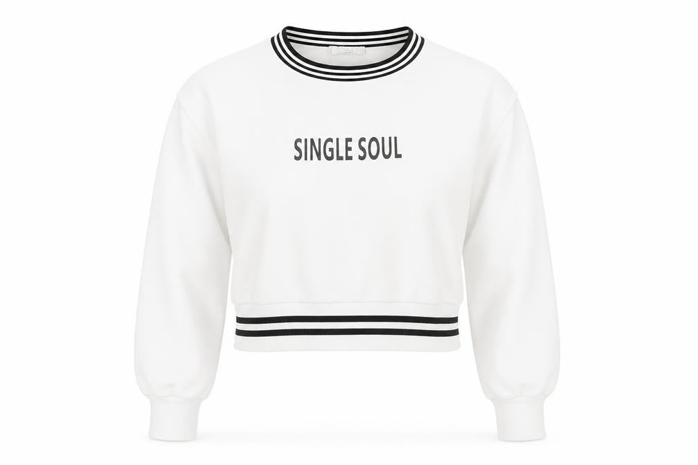 Mango Women White XS Pullover Sweatshirt with Logo