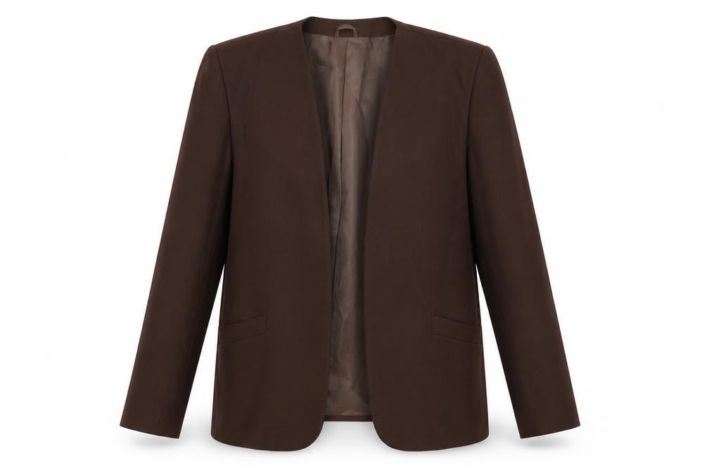 Features Women’s Brown Blazer, Size 14, Mid-Length
