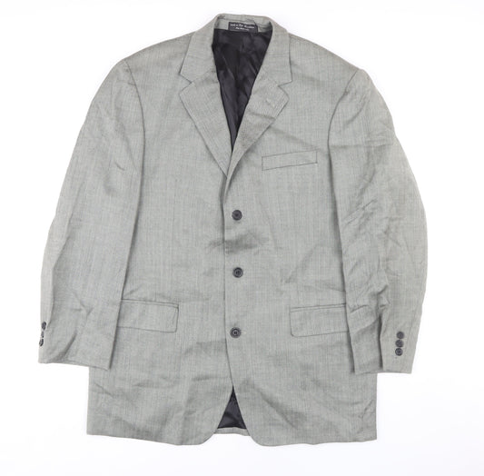 Andrew Fezza Grey Men's 42L Blazer Jacket