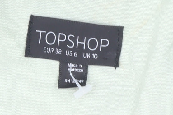 Topshop Women’s Green Blazer, Size 10, Casual, Lined