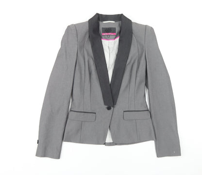 Next Women's Grey Blazer Size 8R Slim Fit
