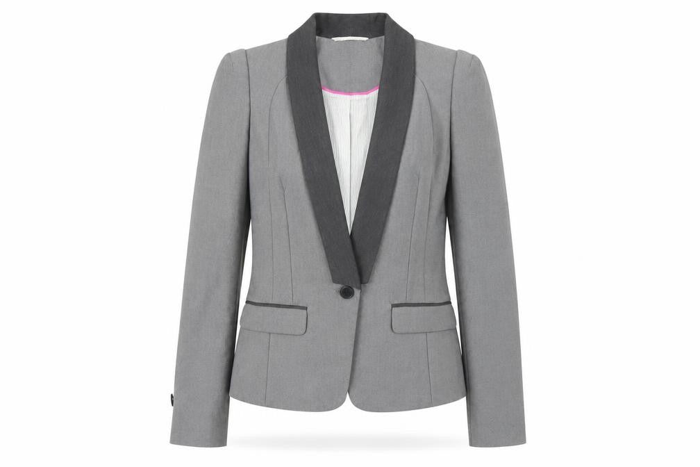 Next Women's Grey Blazer Size 8R Slim Fit