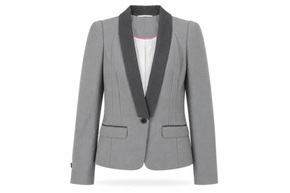 Next Women's Grey Blazer Size 8R Slim Fit