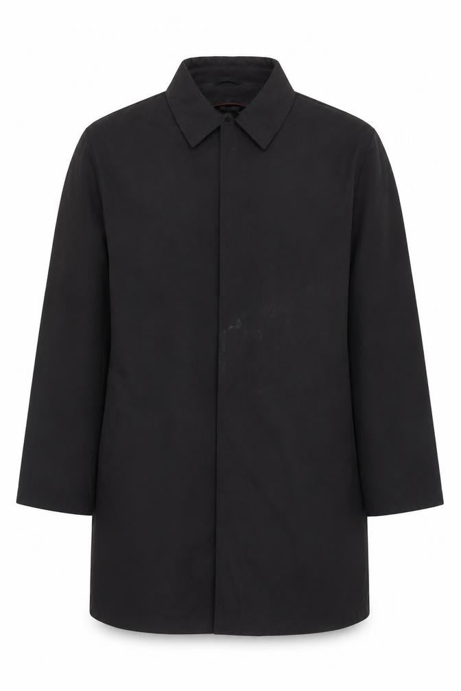 Bhs Men's Black XL Long Cotton Coat