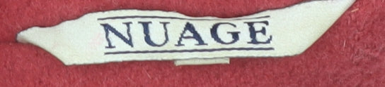 NUAGE Women's Red Wool Overcoat Size 16