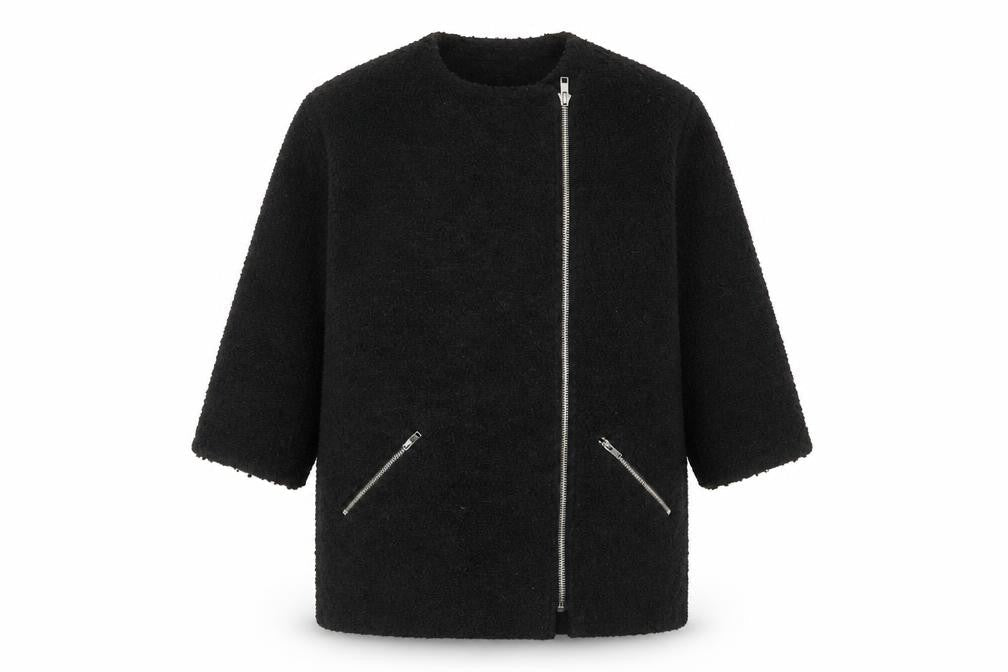Topshop Women's Black Coat Size 8 with Full Zip