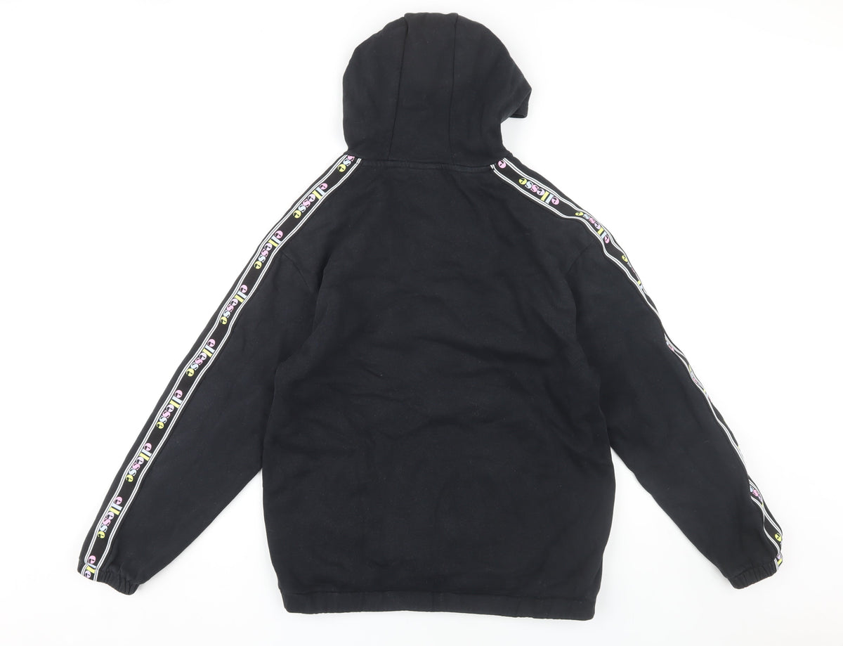 Ellesse Girls Black Hoodie 13-14 Years Logo Pullover