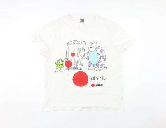 Preloved Comic Relief White T-Shirt Unisex M Cartoon - Front