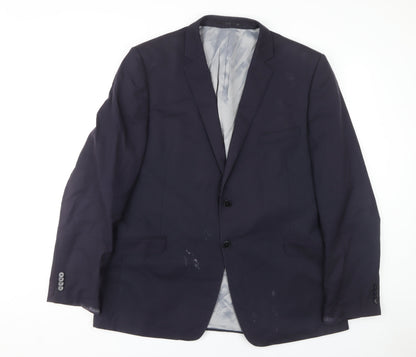 Performance Suit Men's Blue Blazer Size 46 Two-Button