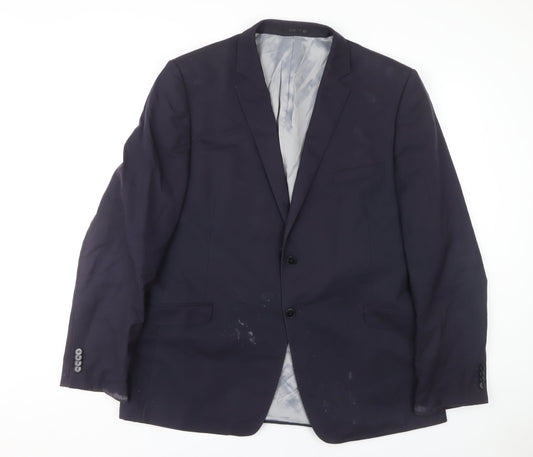 Performance Suit Men's Blue Blazer Size 46 Two-Button