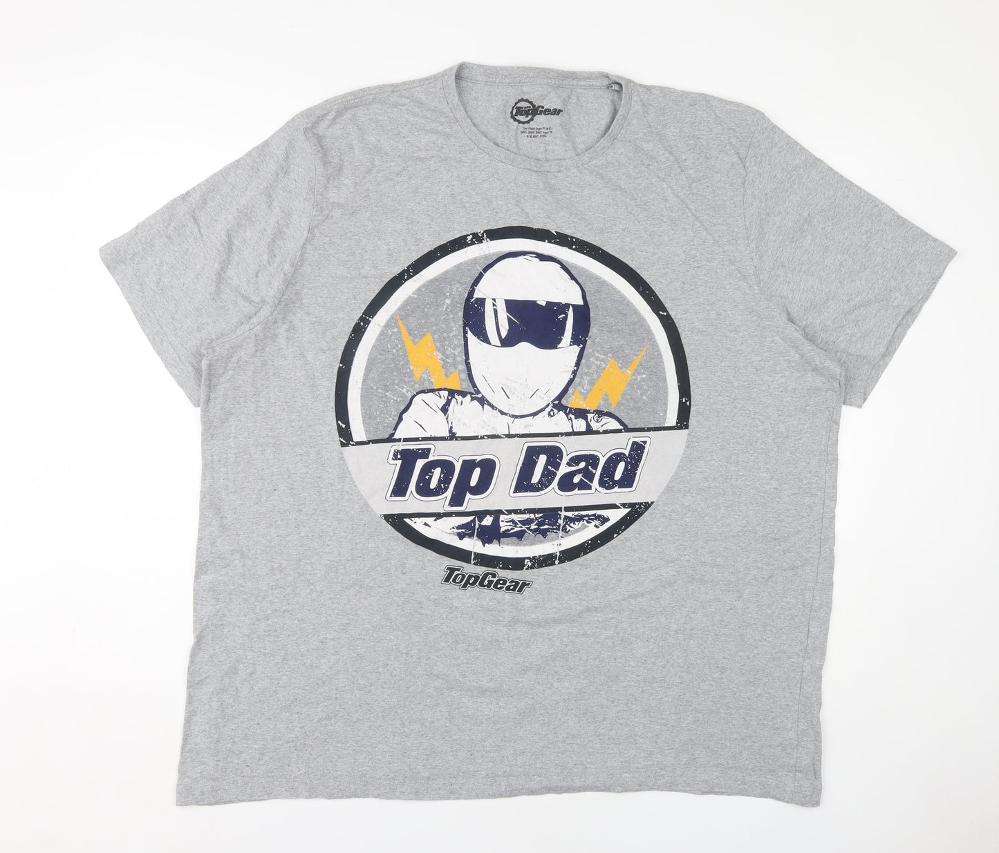 Top Gear Men's Grey 3XL T-Shirt Crew Neck Short Sleeve