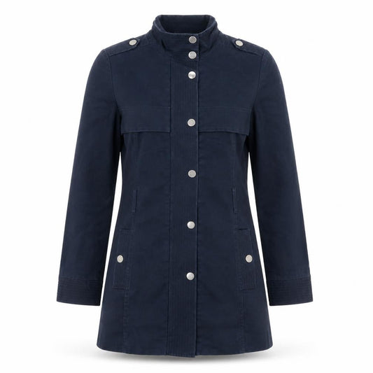 Marks & Spencer Women's Blue Military Style Jacket, Size 8