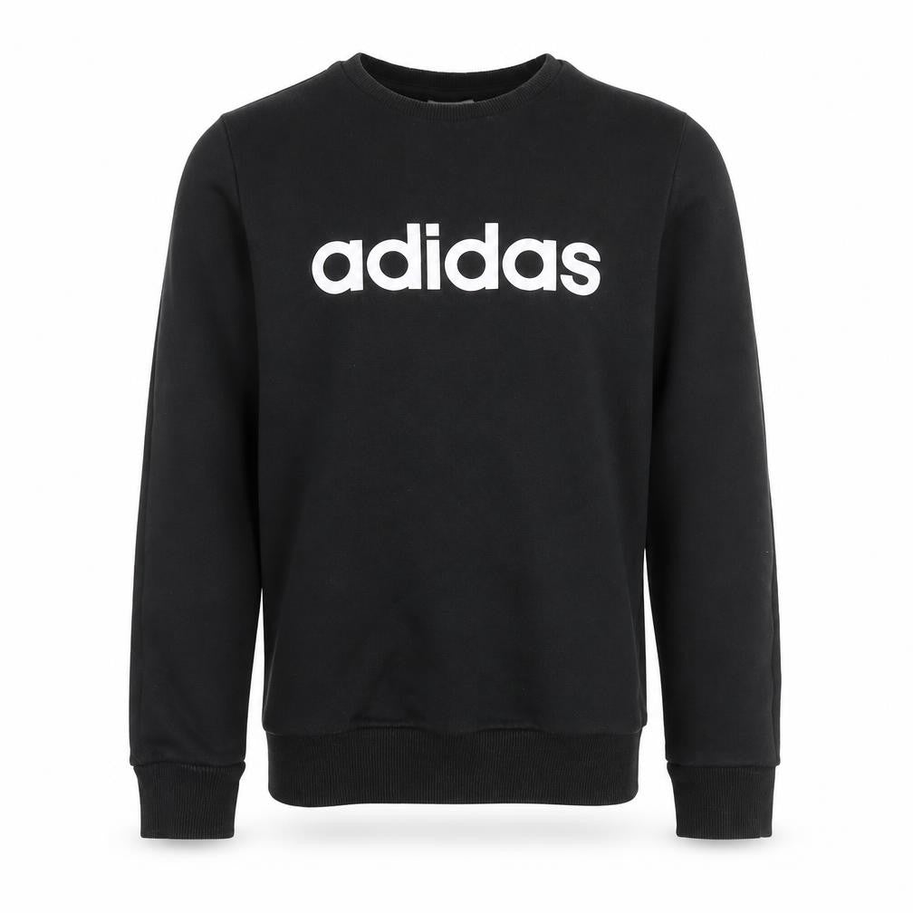 adidas Boys Black Sweatshirt, Logo, 13-14 Years, Graphic Print