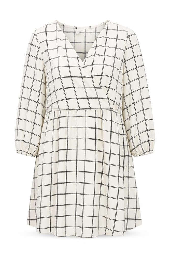 AVA & VIV Women's XL Black & White Check Dress