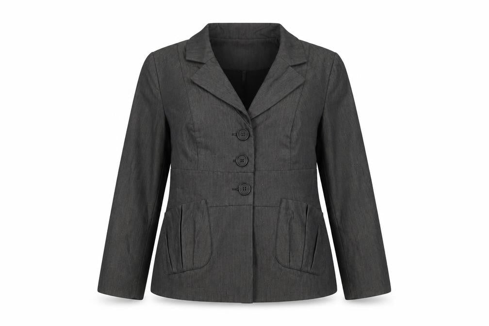 Topshop Women Black Suit Jacket Size 12 Notch Lapel