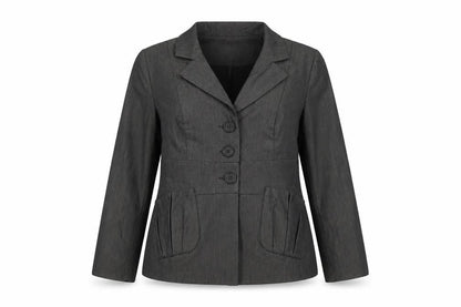 Topshop Women Black Suit Jacket Size 12 Notch Lapel