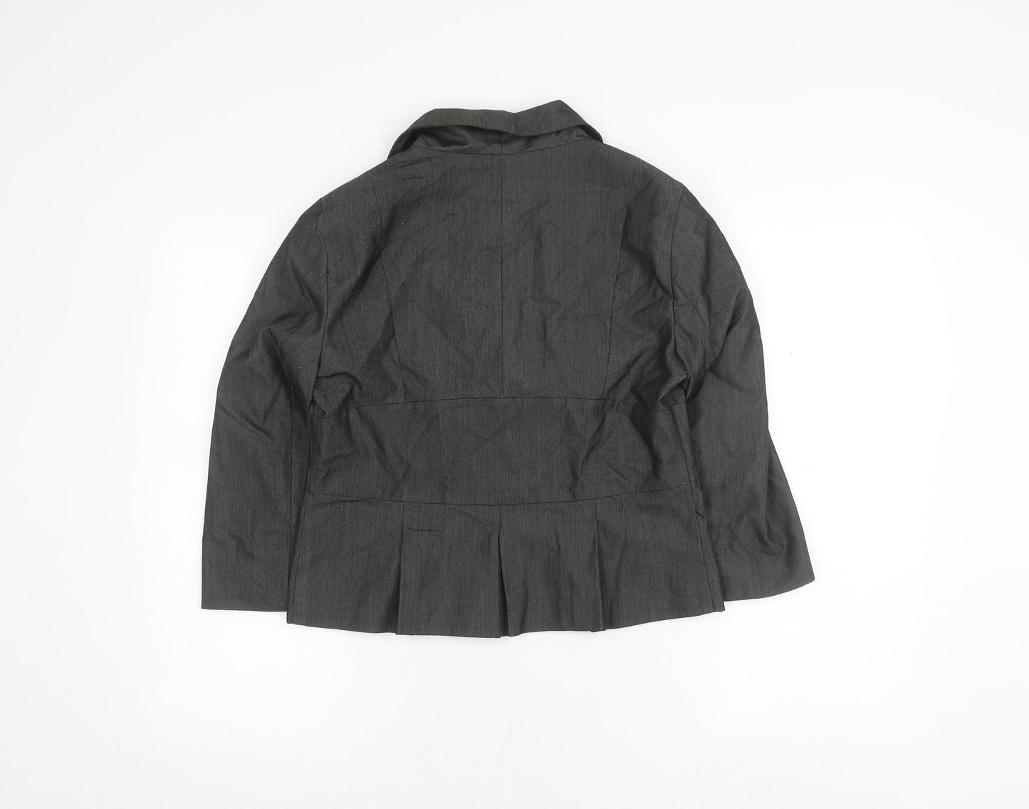 Topshop Women Black Suit Jacket Size 12 Notch Lapel