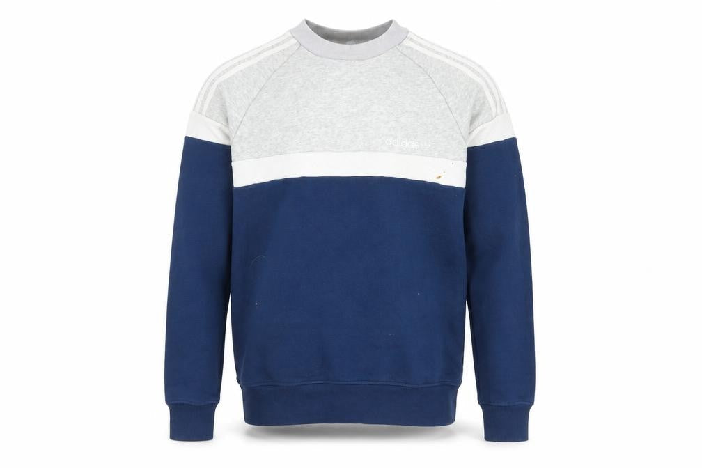 Adidas Men's Grey Blue Pullover Sweatshirt XS