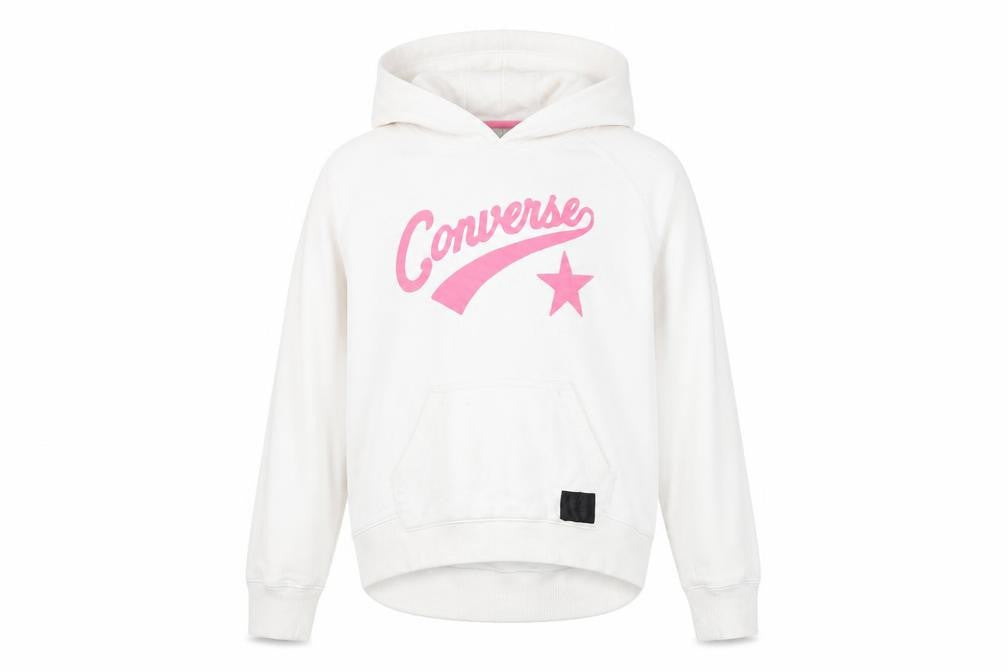 Converse Girls White Hoodie, Size 12-13, Pullover Style