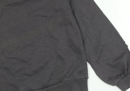 Close-up detail of Primark girls’ grey stitch pullover sweatshirt 12-13 years