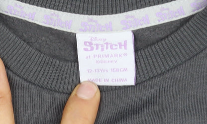 Additional view of Primark girls’ grey stitch pullover sweatshirt 12-13 years