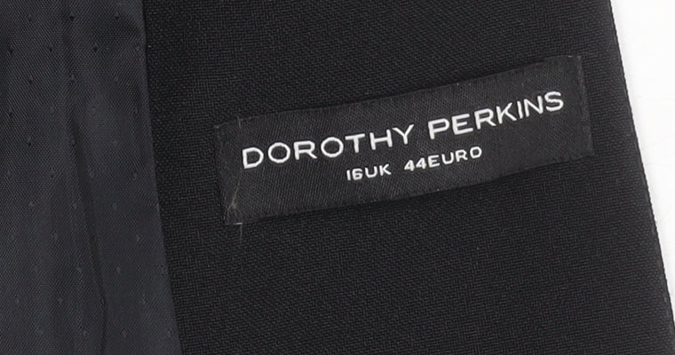 Dorothy Perkins Women’s Black Blazer, Size 16, Regular Fit