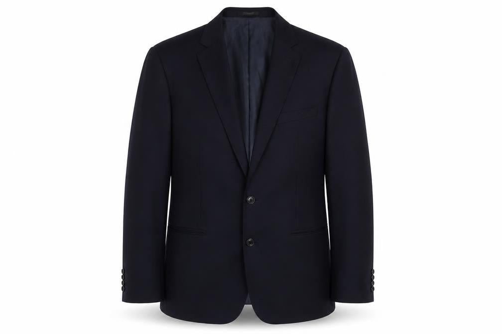 Zara Men's Black Blazer Size 44 Two-Button Formal